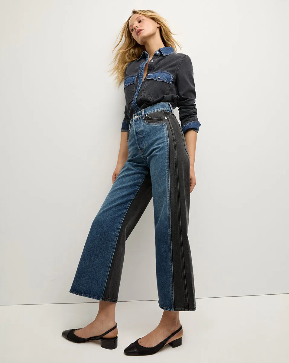 Taylor Two-Tone Cropped Wide-Leg Jean sold by Ulla Johnson product image thumbnail 3