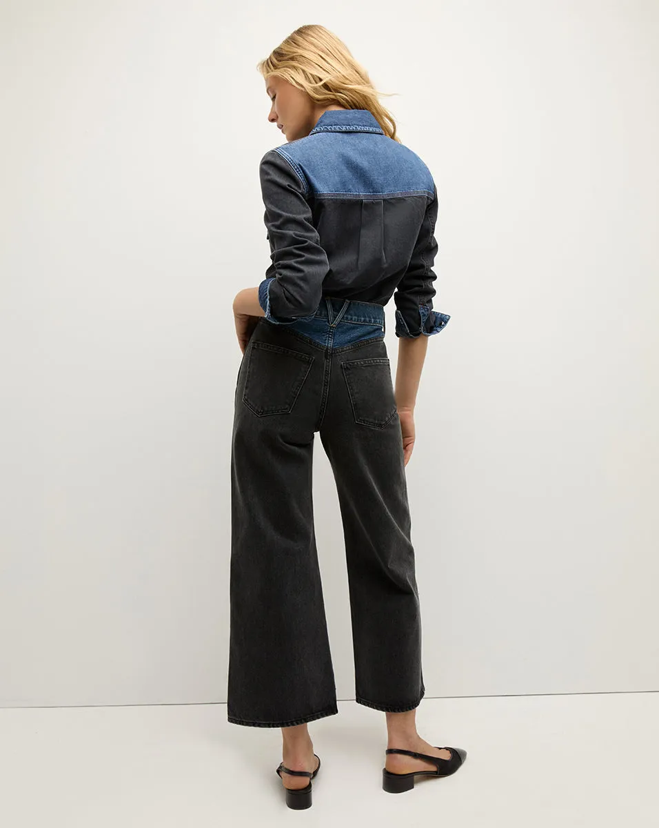 Taylor Two-Tone Cropped Wide-Leg Jean sold by Ulla Johnson product image thumbnail 5