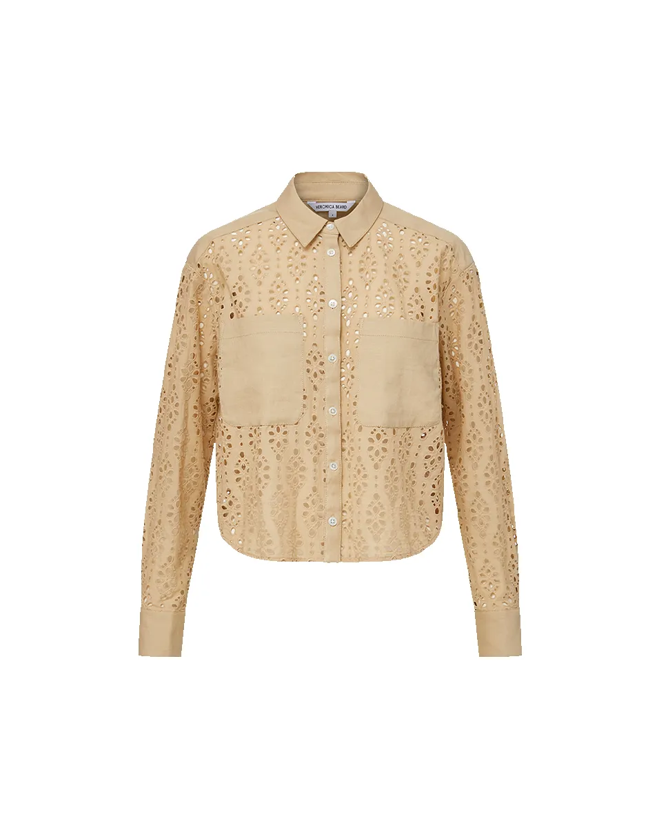 Aderes Cotton Eyelet Shirt sold by Ulla Johnson product image thumbnail 5