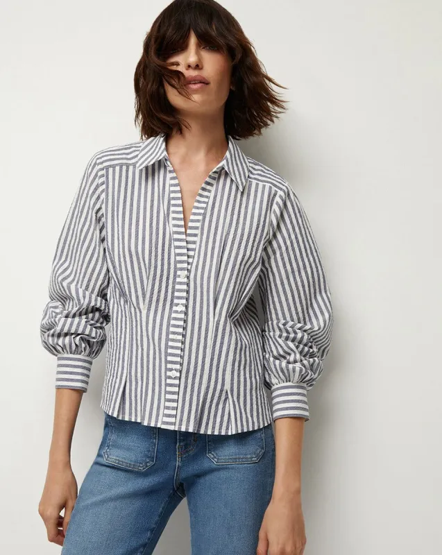 Ertha Striped Seersucker Top sold by Ulla Johnson