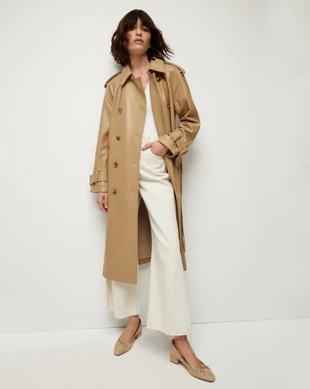 Conneley Vegan Leather Dickey Trench Coat made by Veronica Beard
