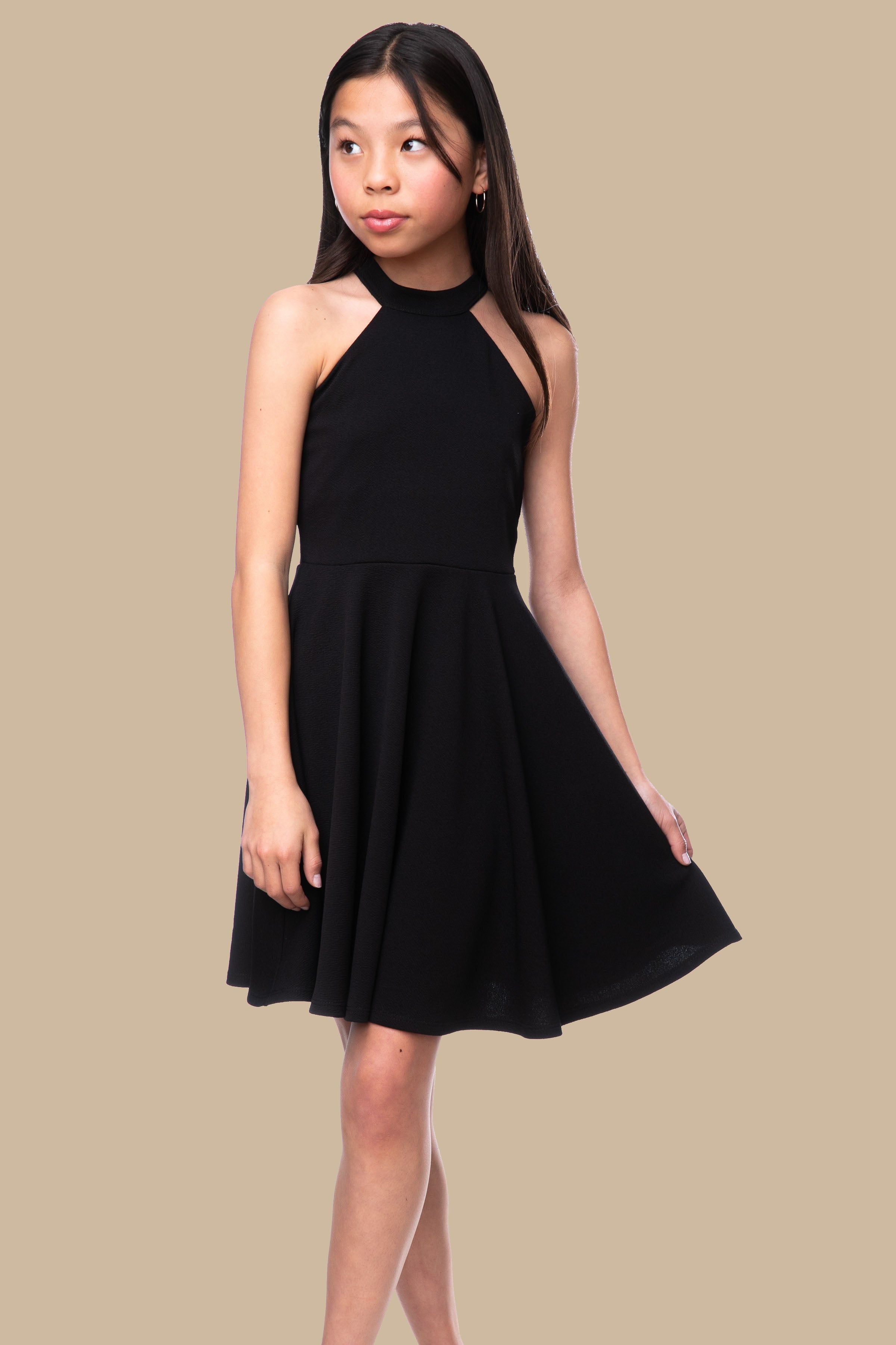 Halter Dress in Black sold by Un Deux Trois
