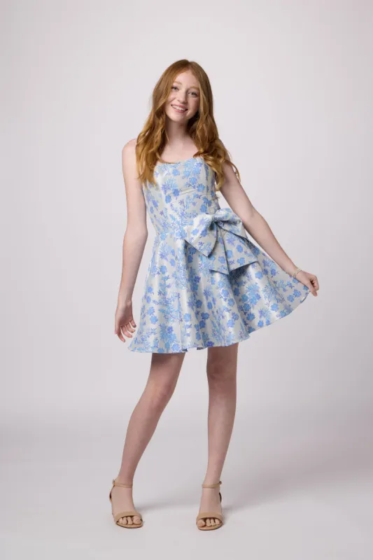 Strapless Jacquard Bow Dress sold by Un Deux Trois