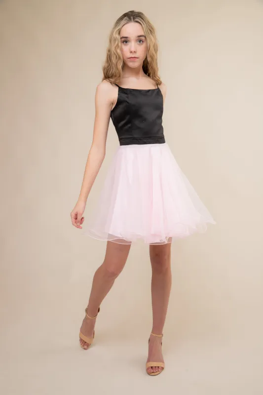 Fit and Flare Satin and Tulle Dress sold by Un Deux Trois