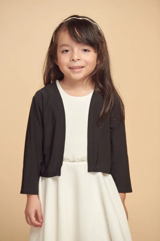 Little Girls Three Quarter Sleeve Bolero sold by Un Deux Trois
