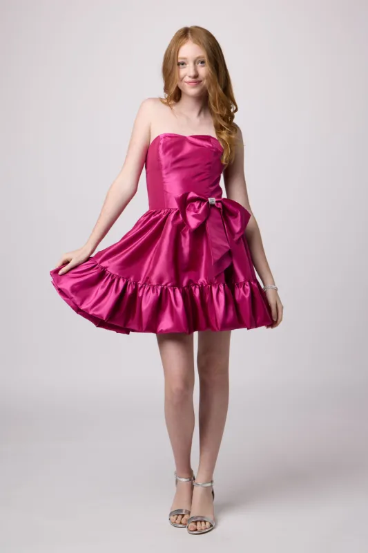 Junior Bubble Bow Dress sold by Un Deux Trois