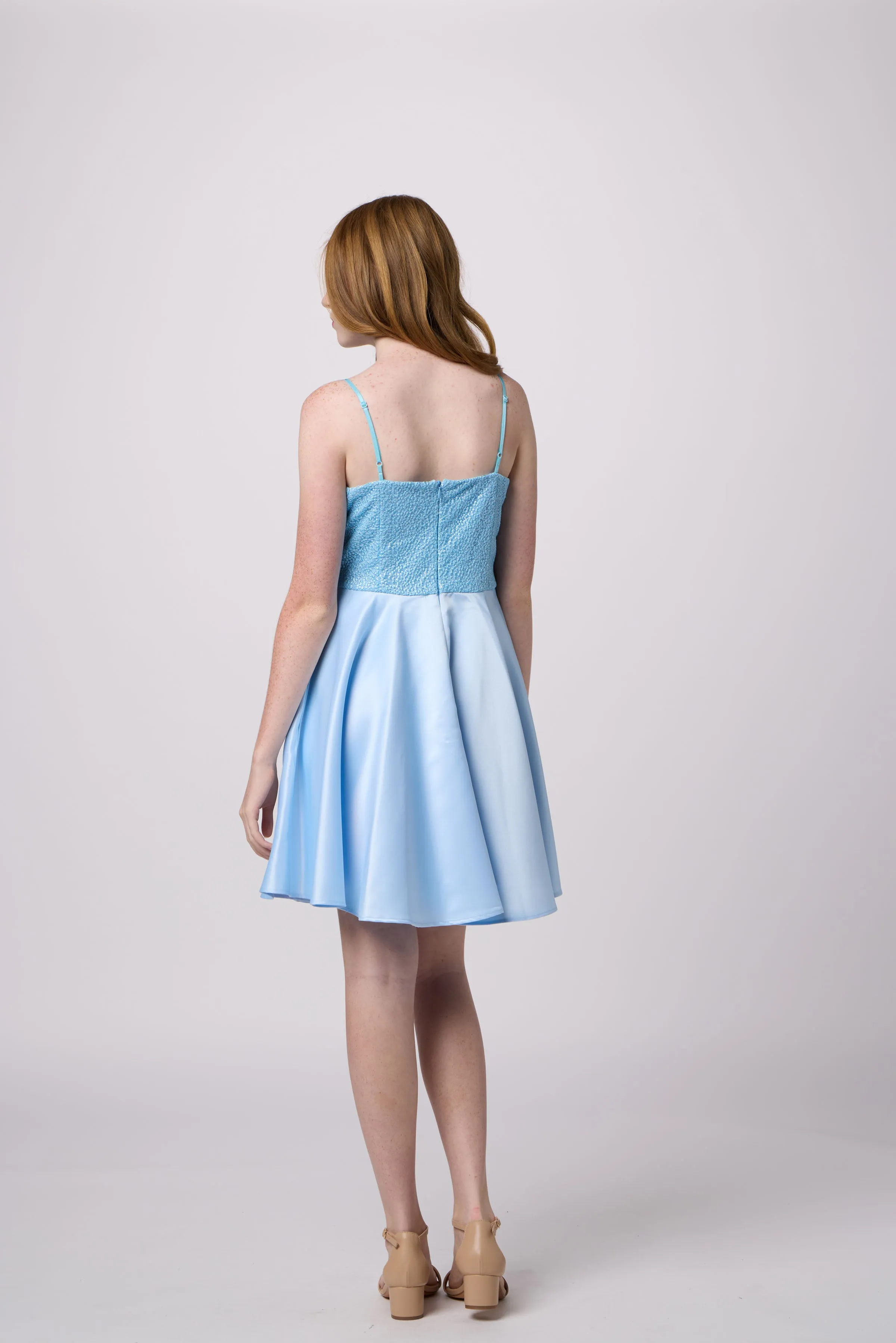 Sequin and Satin Party Dress sold by Un Deux Trois product image thumbnail 3