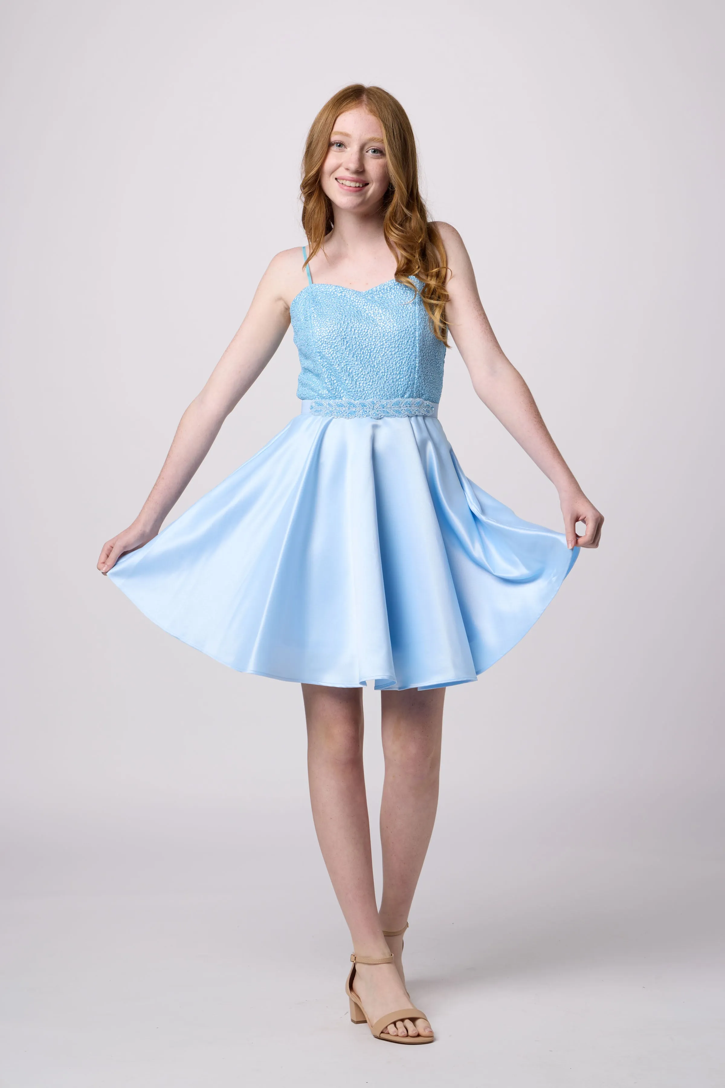 Sequin and Satin Party Dress sold by Un Deux Trois product image thumbnail 4