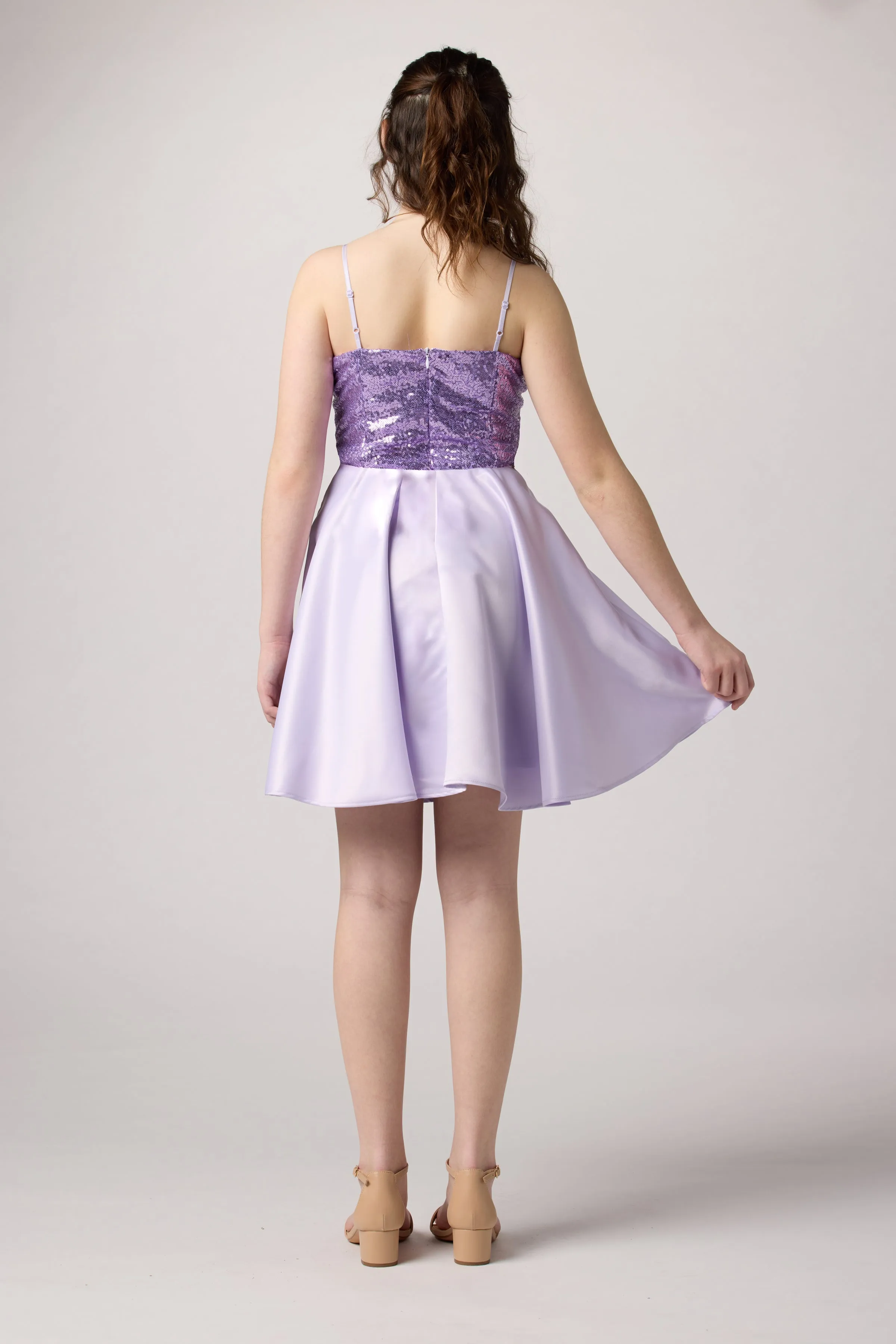 Sequin and Satin Party Dress sold by Un Deux Trois product image thumbnail 2