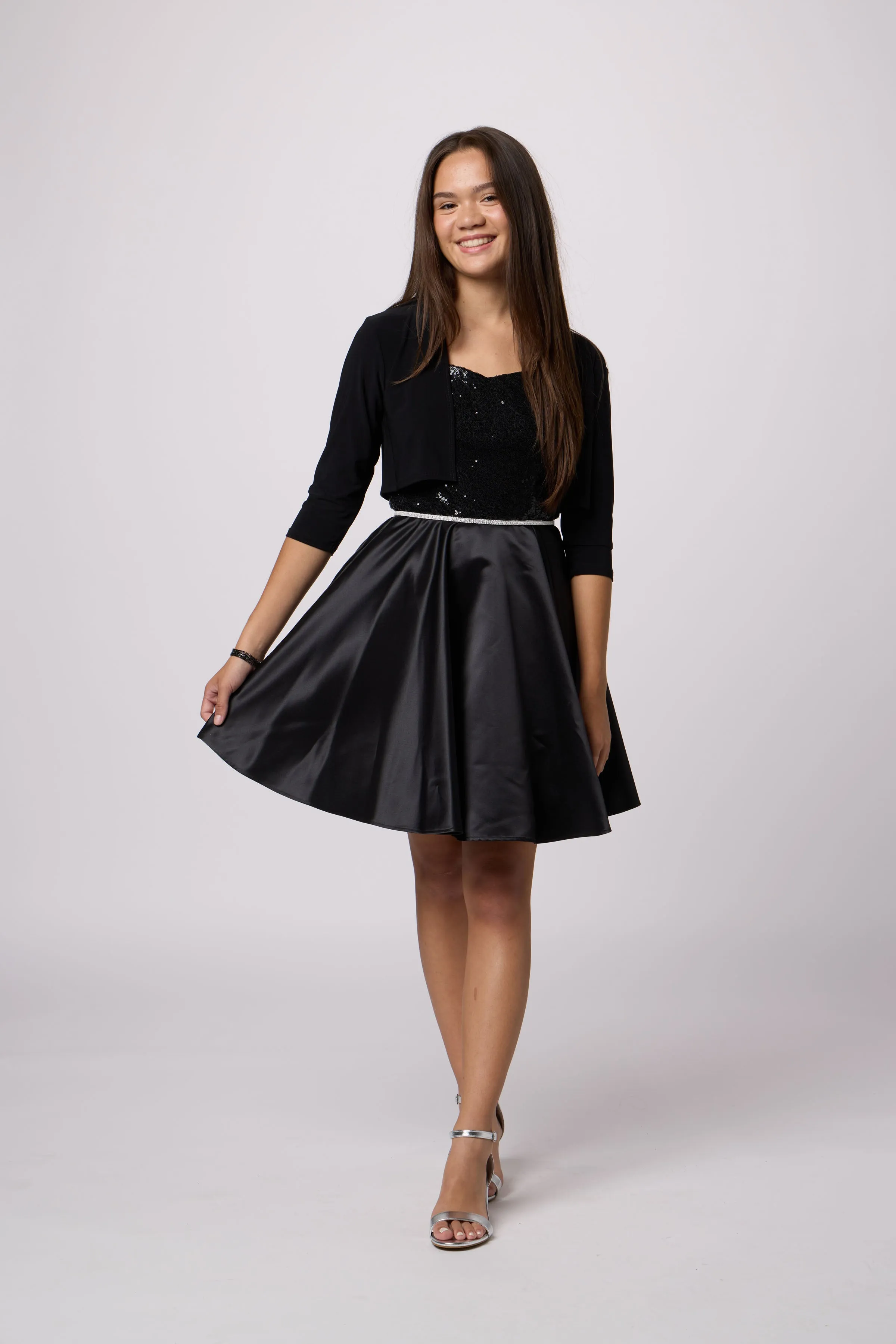 Sequin and Satin Party Dress sold by Un Deux Trois product image thumbnail 2