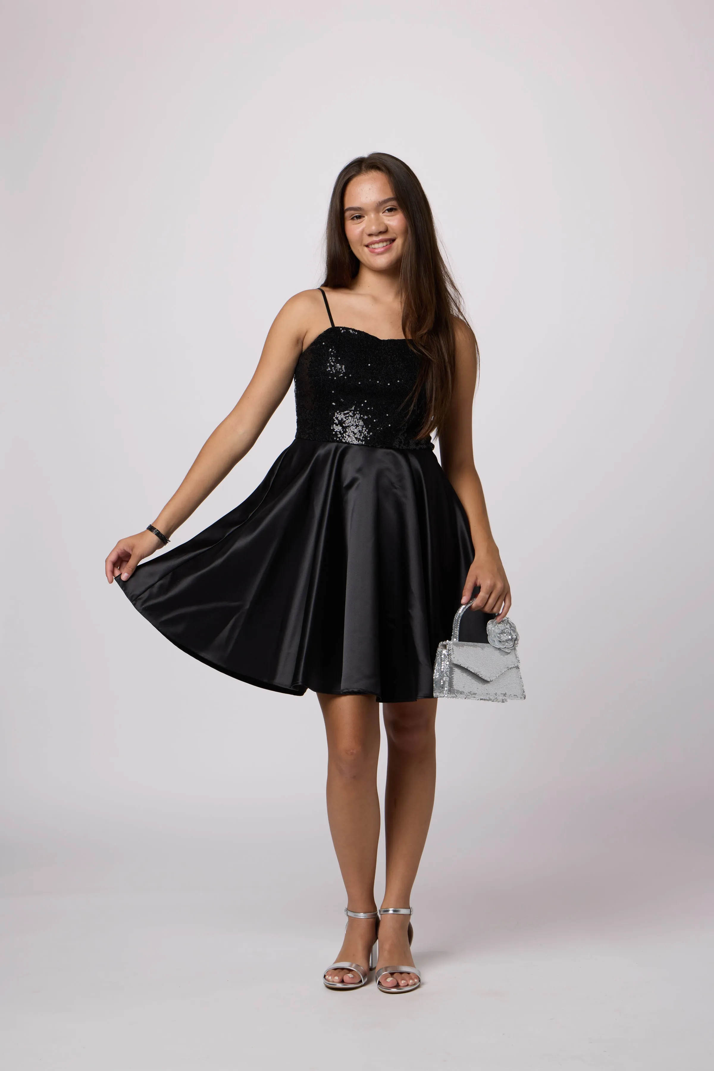 Sequin and Satin Party Dress sold by Un Deux Trois product image thumbnail 4