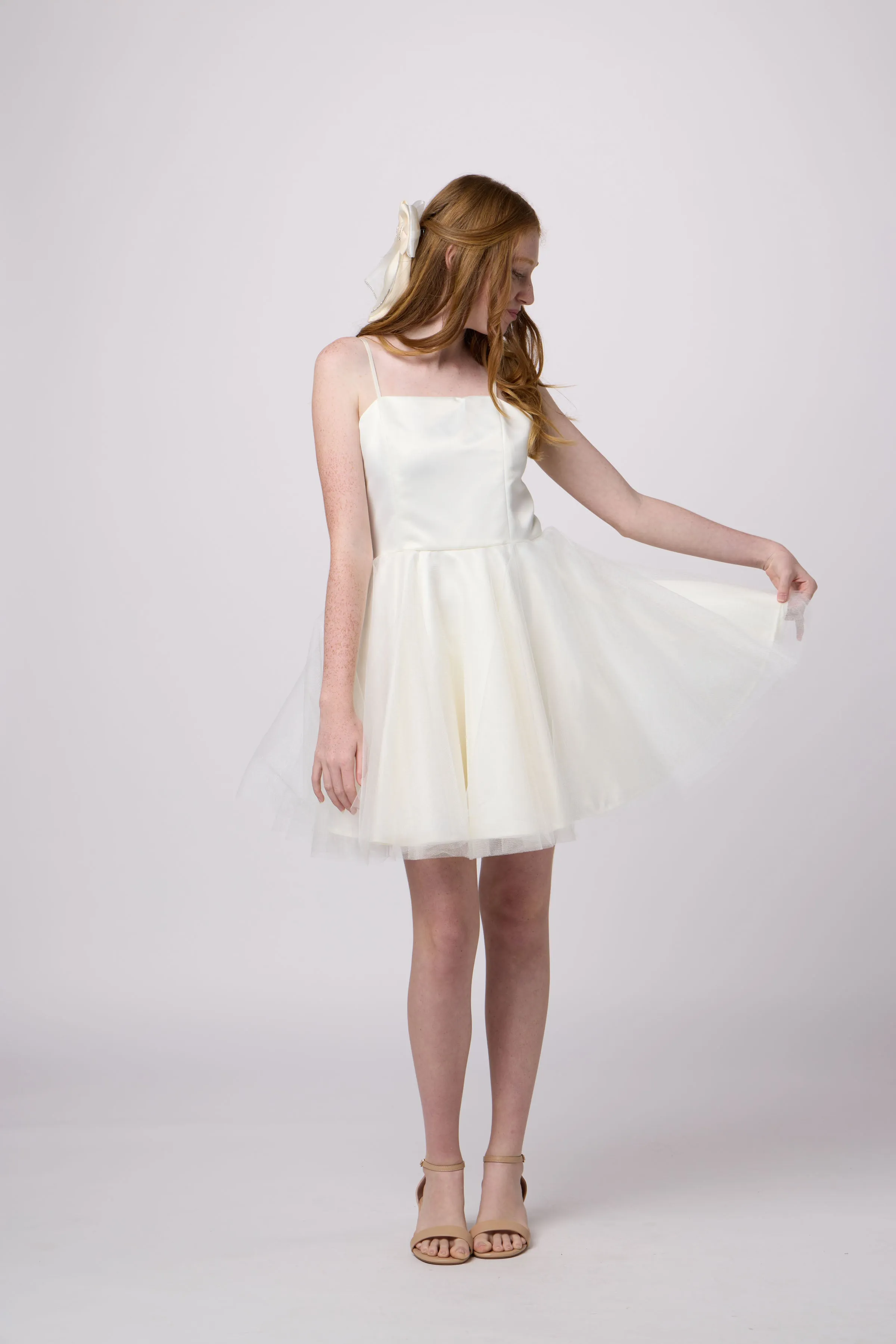Satin and Tulle Party Dress sold by Un Deux Trois