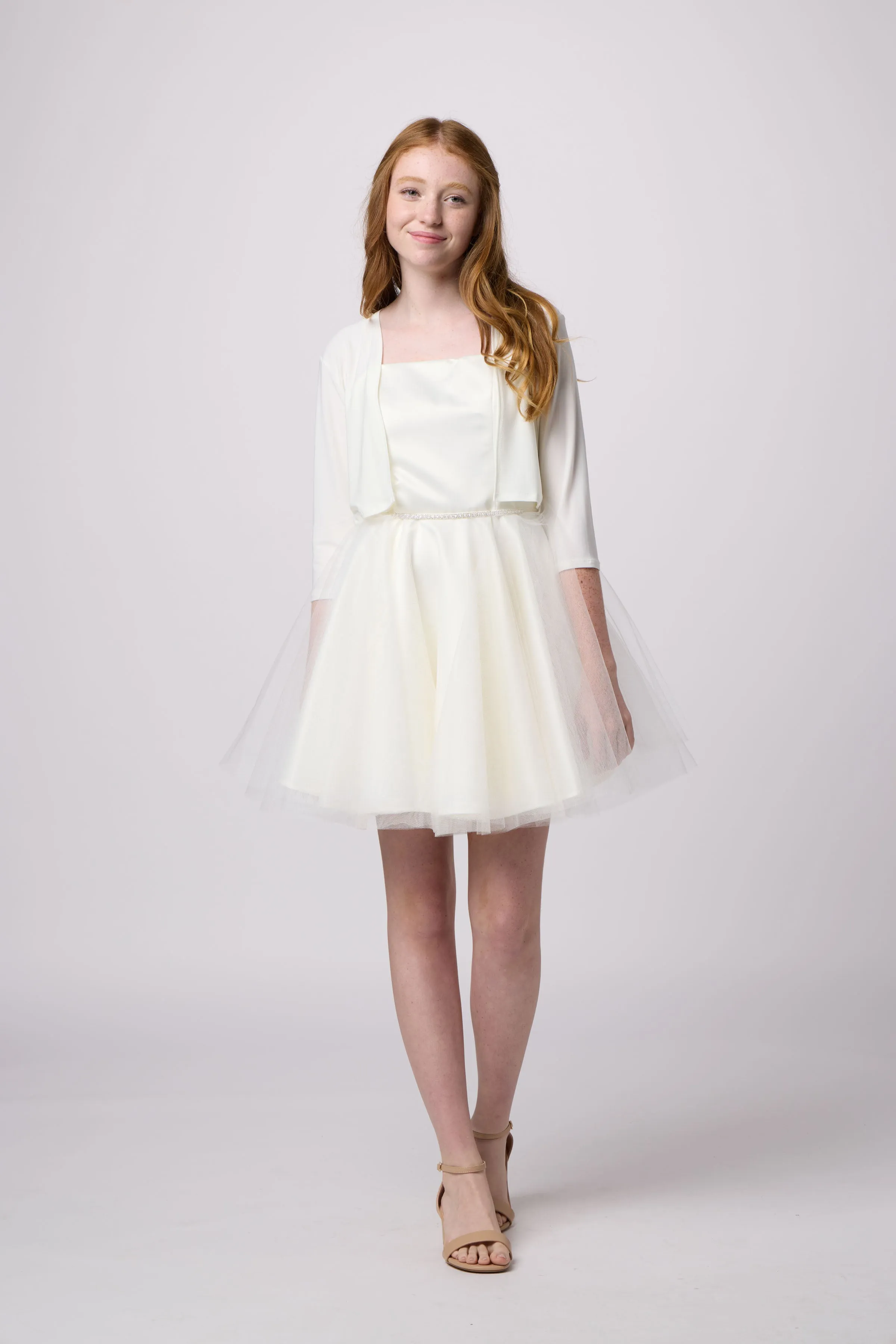 Satin and Tulle Party Dress sold by Un Deux Trois product image thumbnail 3