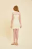 Embroidered Fitted Ruched Mesh Dress in Longer Length sold by Un Deux Trois