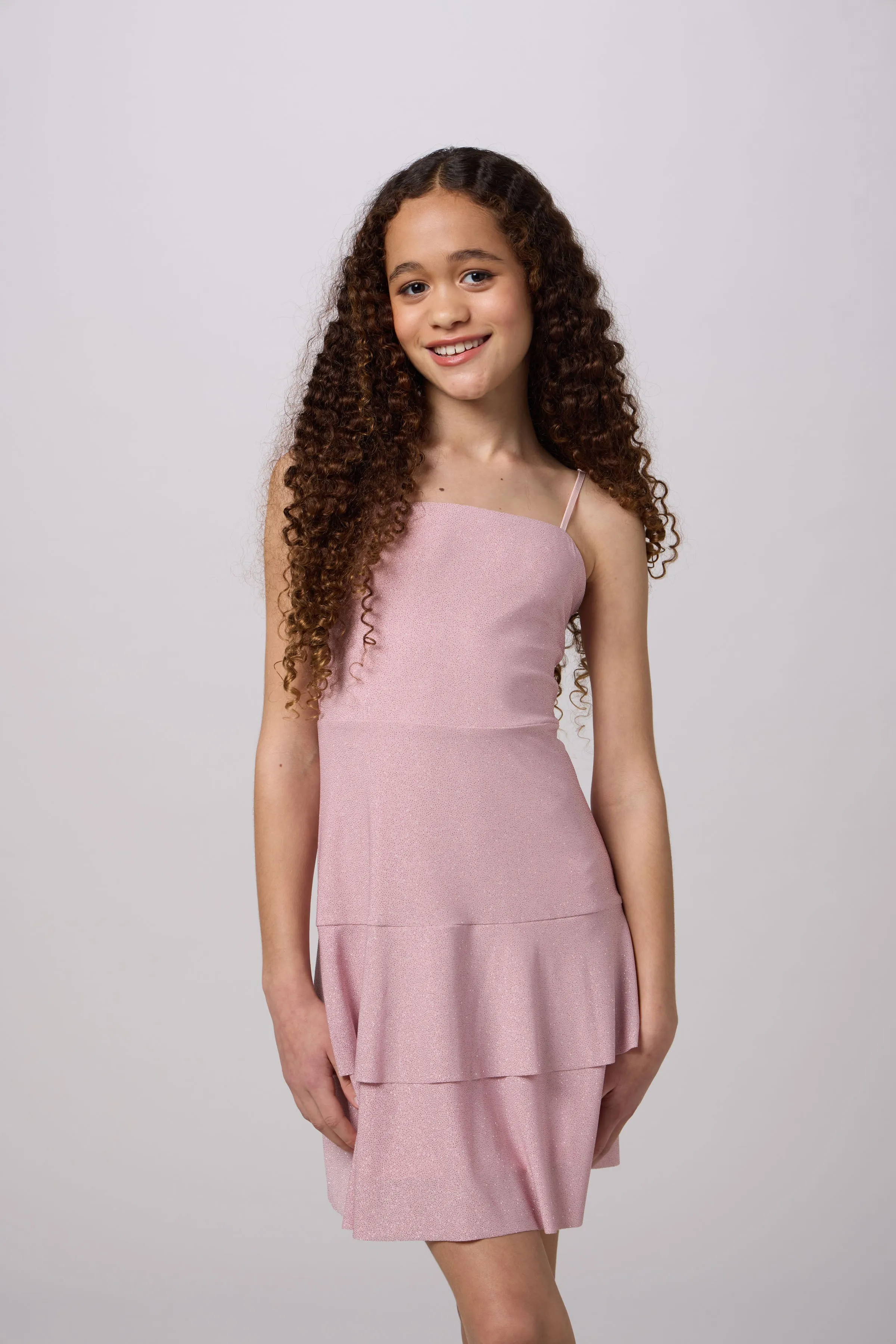 Glitter Bow Back Tiered Dress sold by Un Deux Trois product image thumbnail 3