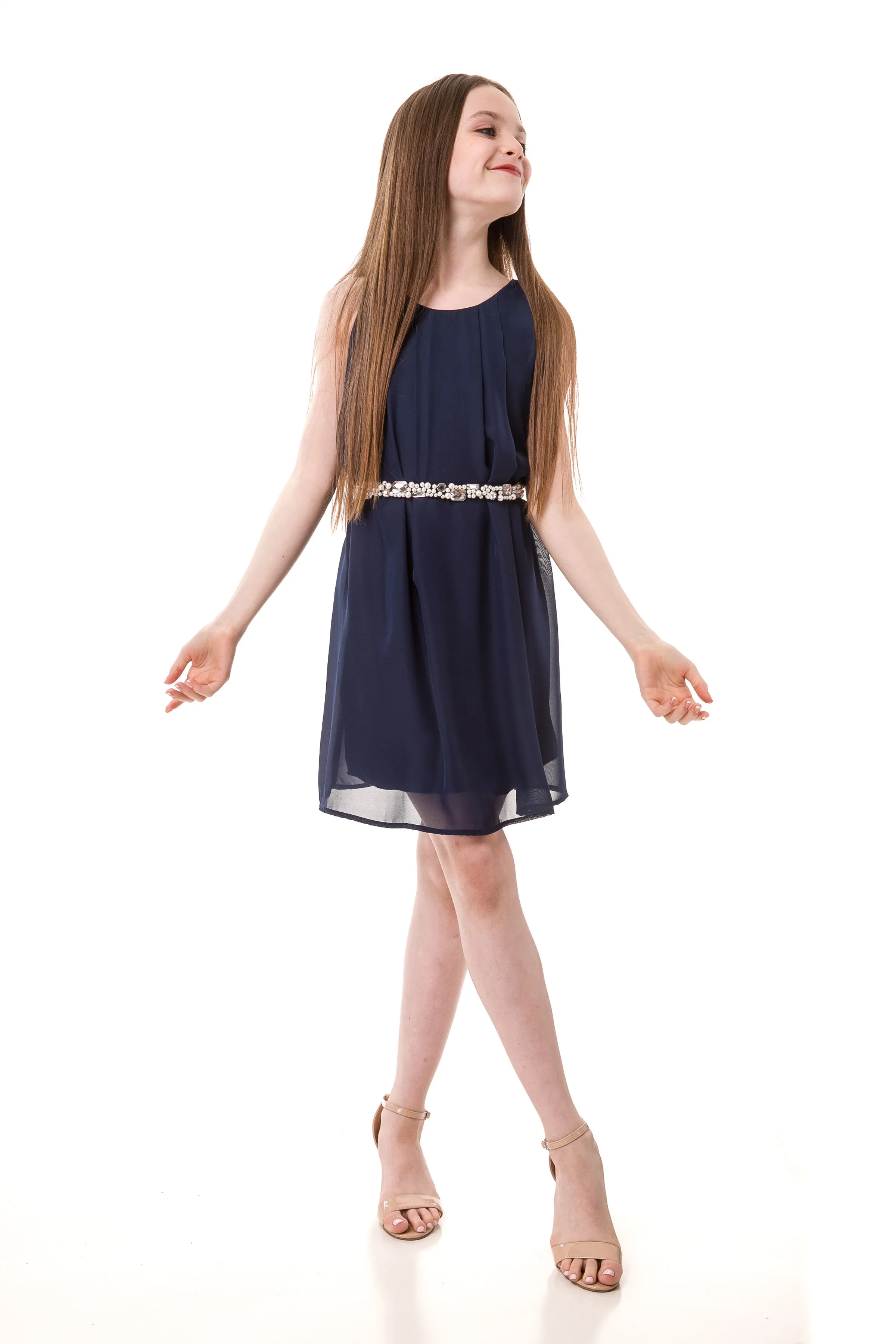 Chiffon Shift Dress sold by Un Deux Trois product image thumbnail 5