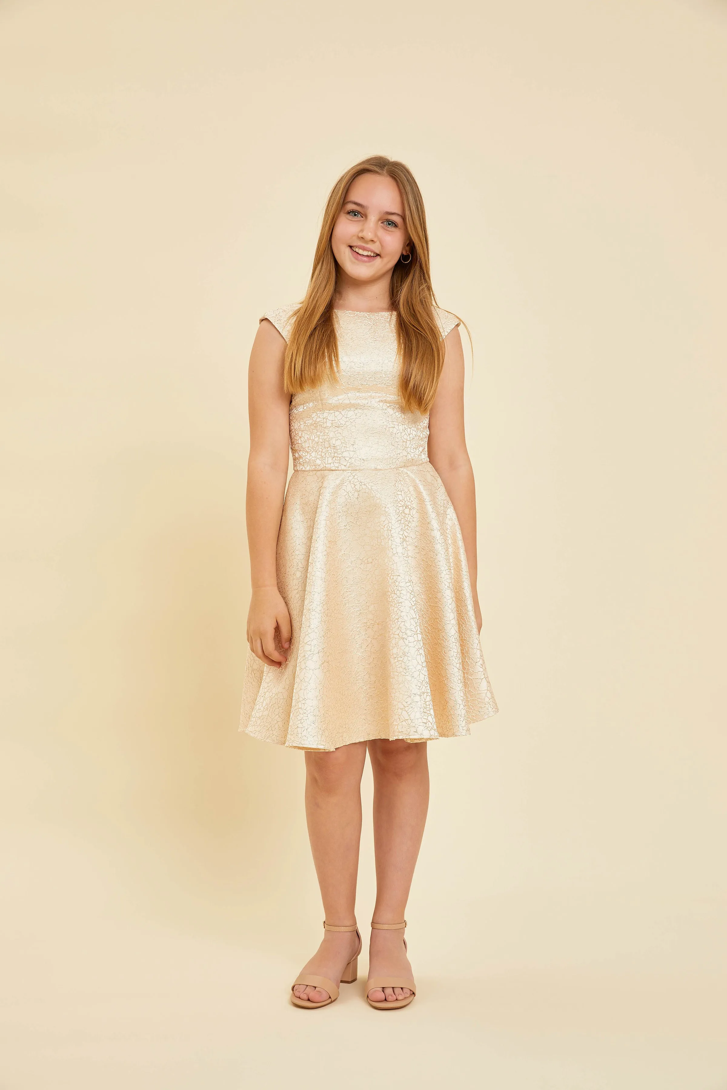 Cap Sleeve Boat Neck Dress In Longer Length sold by Un Deux Trois product image thumbnail 3