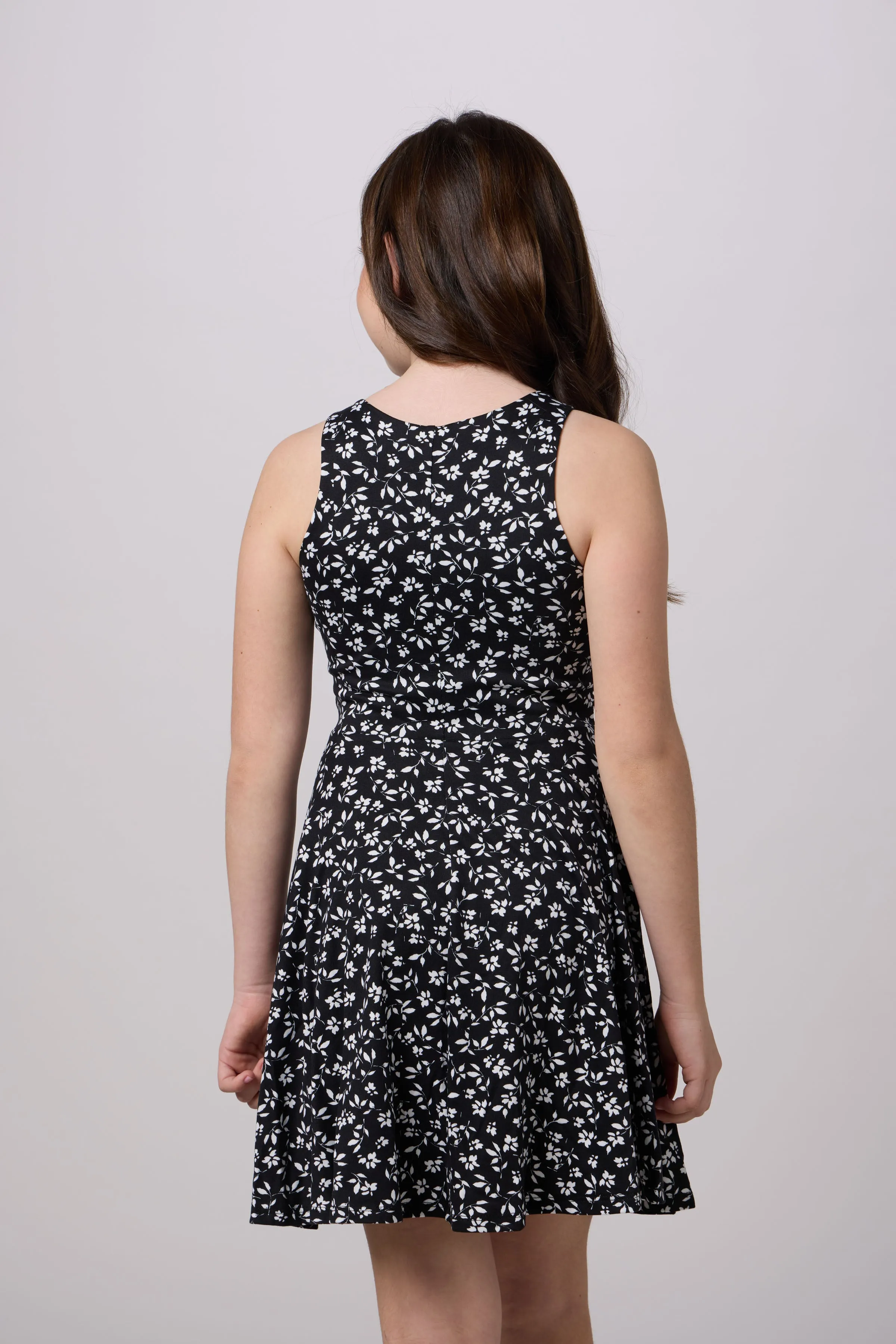 Printed Textured Racerback Dress in Longer Length sold by Un Deux Trois product image thumbnail 2