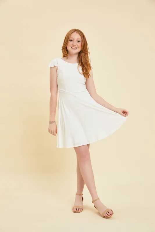 Flutter Sleeve Dress sold by Un Deux Trois