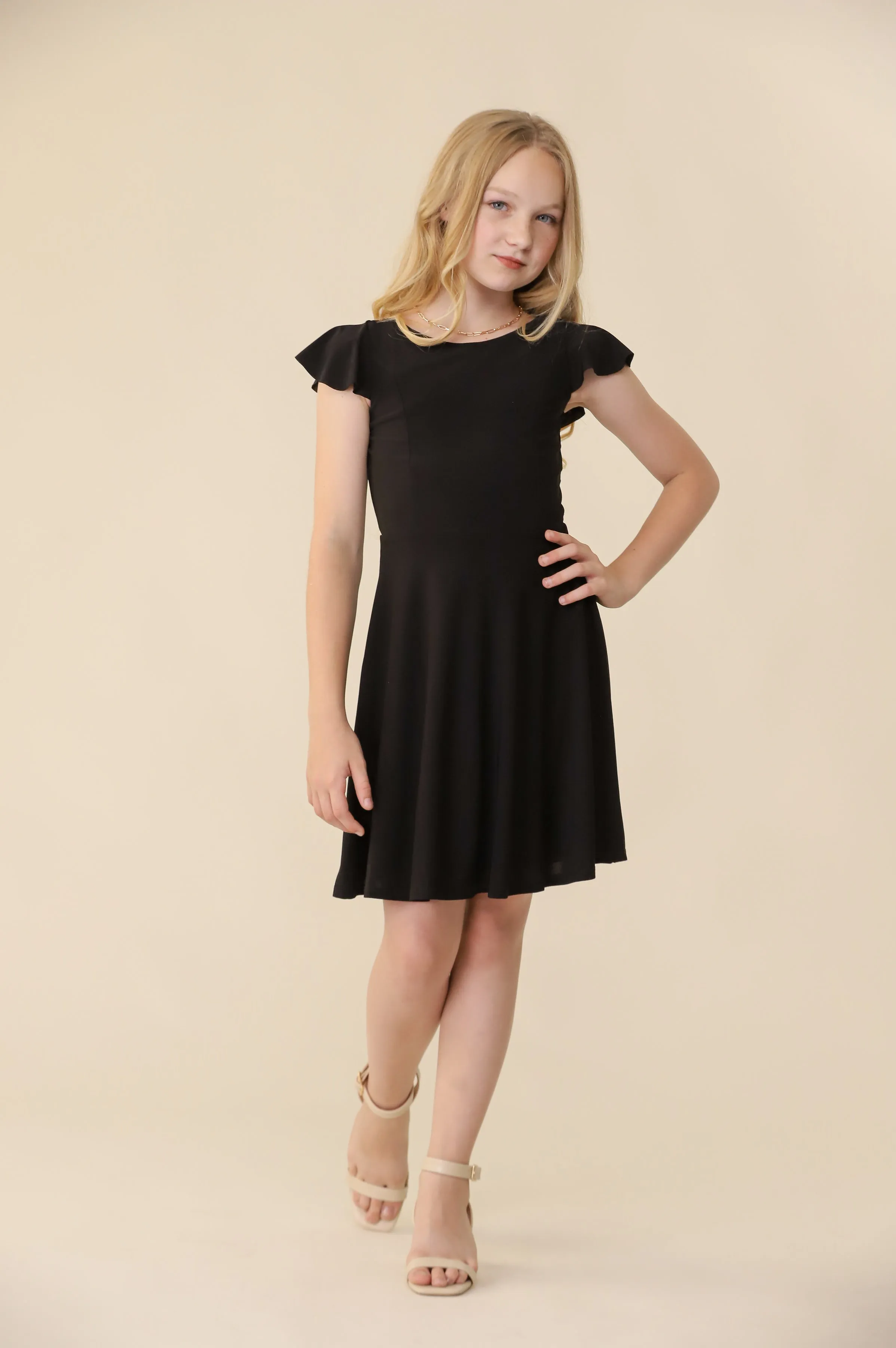 Flutter Sleeve Dress sold by Un Deux Trois product image thumbnail 5