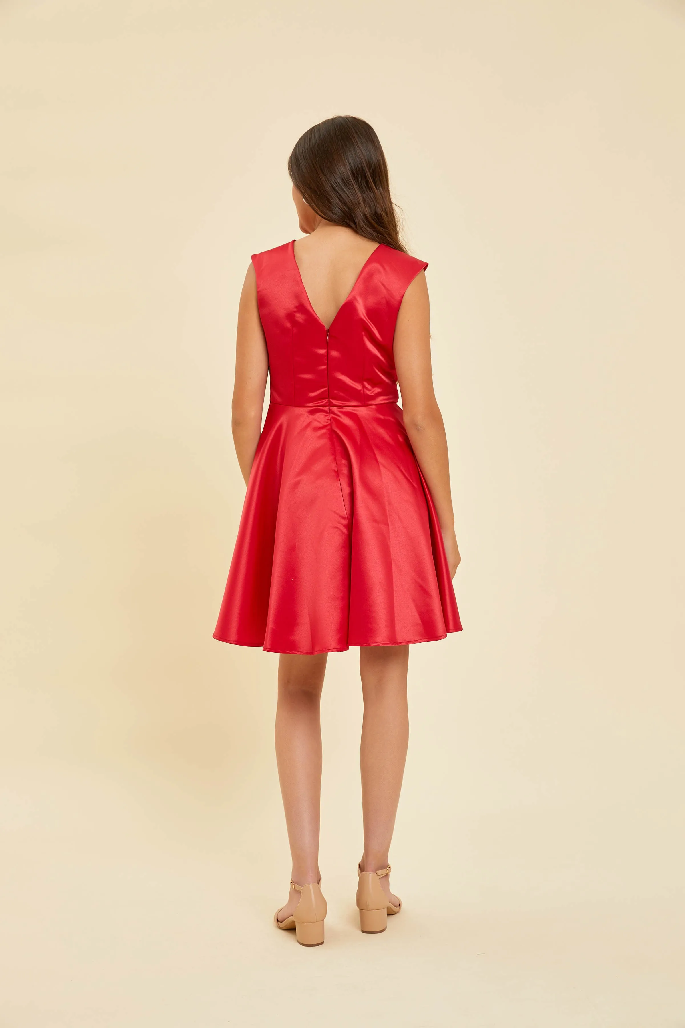 Cap Sleeve Boat Neck Dress In Longer Length sold by Un Deux Trois product image thumbnail 4