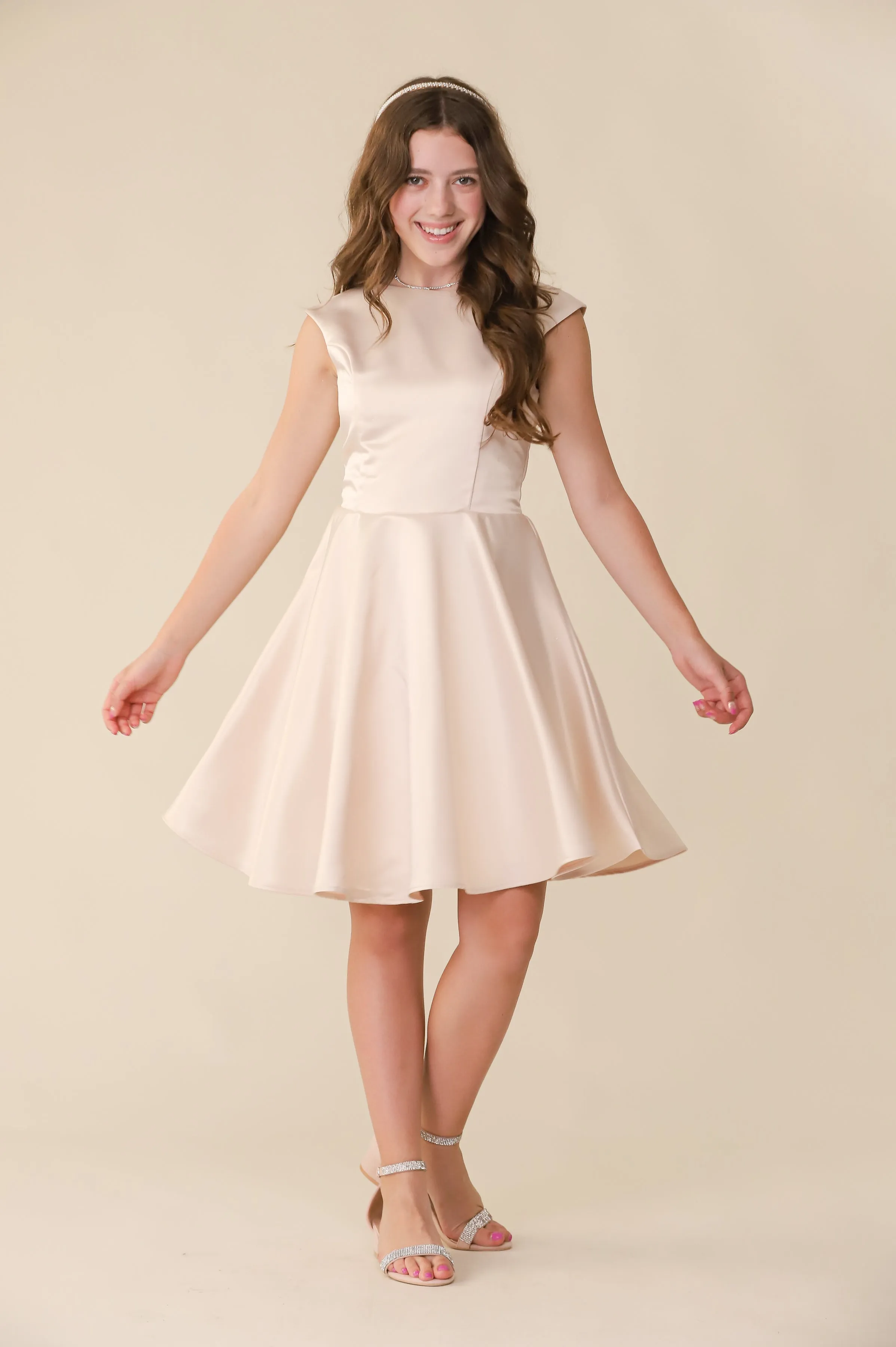 Cap Sleeve Boat Neck Dress In Longer Length sold by Un Deux Trois product image thumbnail 5