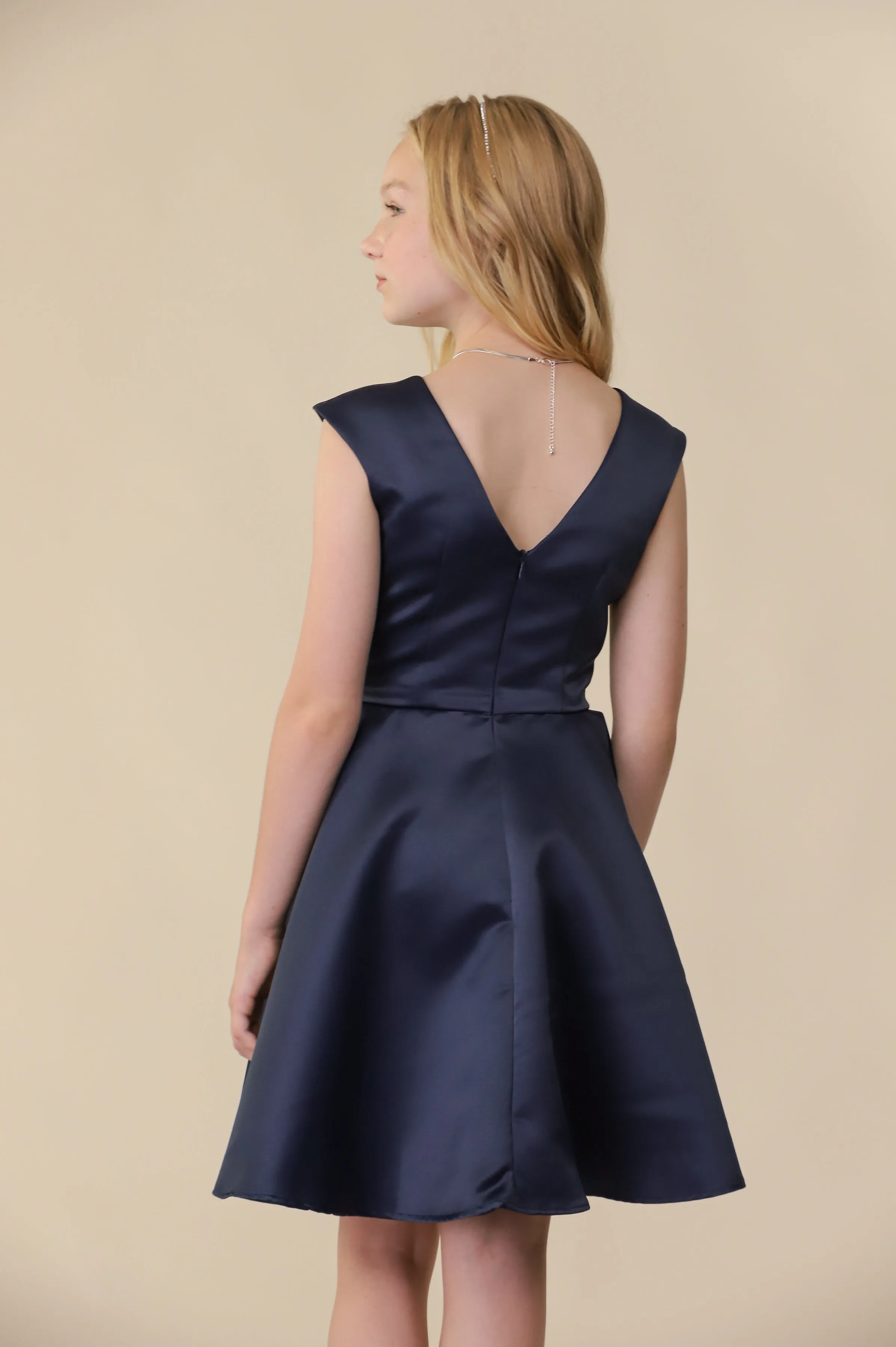 Cap Sleeve Boat Neck Dress In Longer Length sold by Un Deux Trois product image thumbnail 2