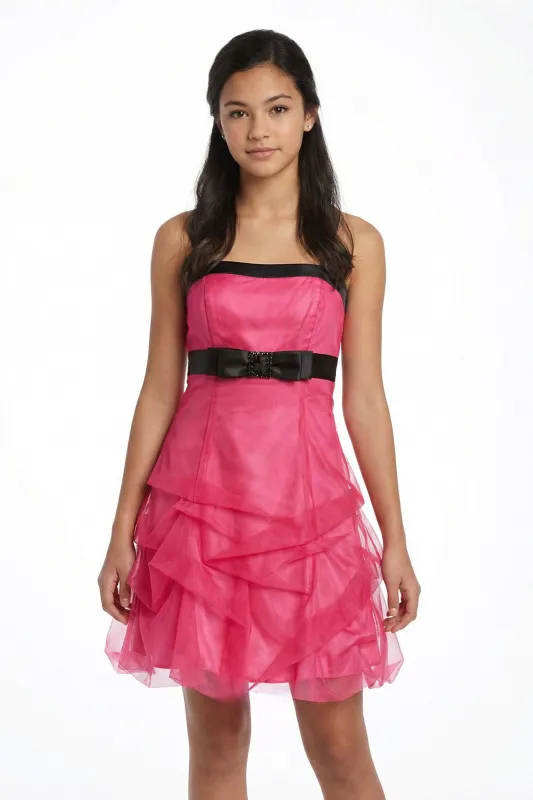 Jessica McClintock Bow Bubble Organza Dress made by Un Deux Trois