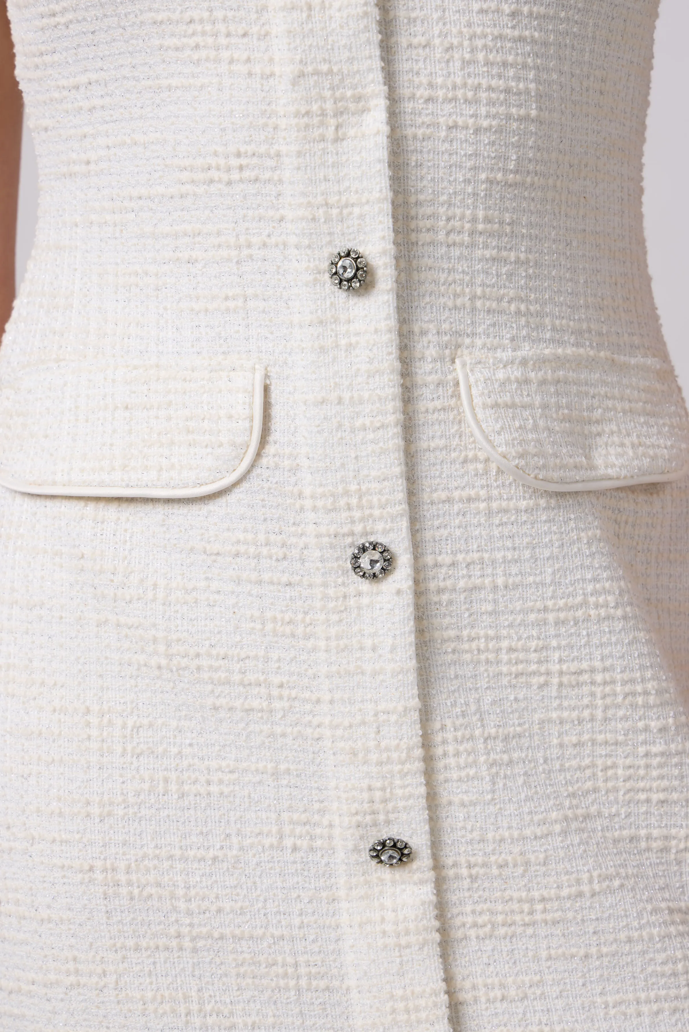 Short Sleeve Stretch Boucle Dress sold by Un Deux Trois product image thumbnail 4