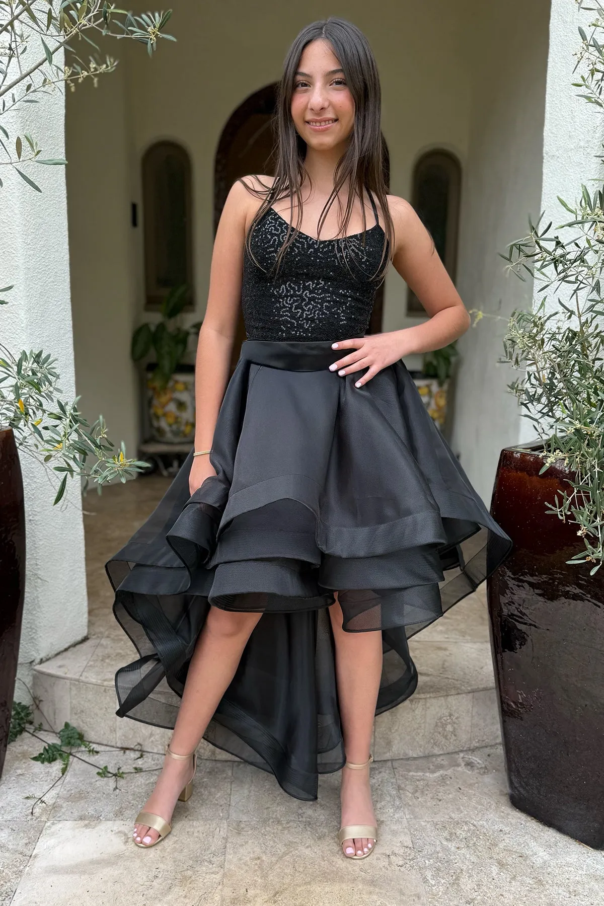 High Low Twirl Skirt sold by Un Deux Trois product image thumbnail 2