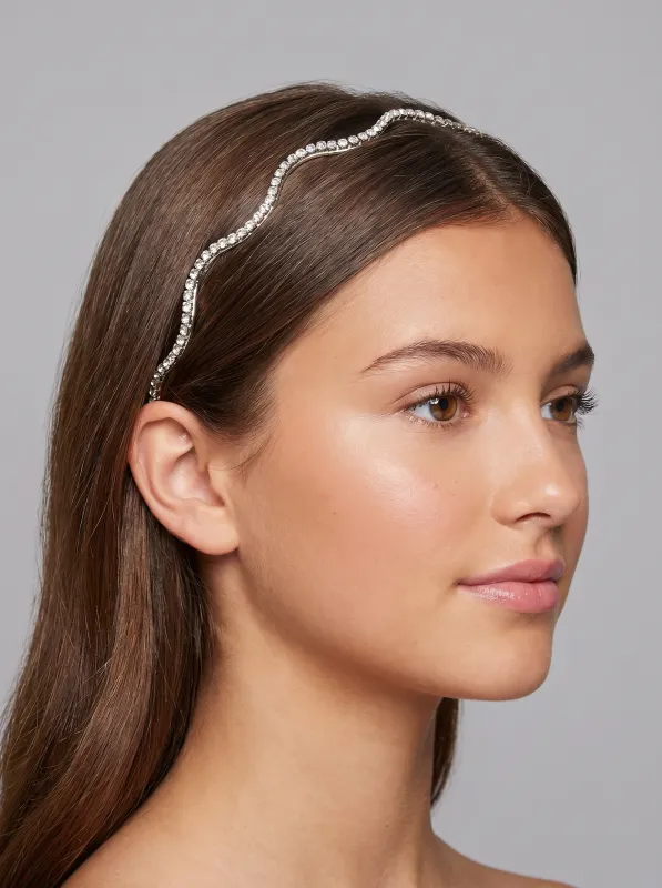 Scalloped Crystal Headband made by Un Deux Trois
