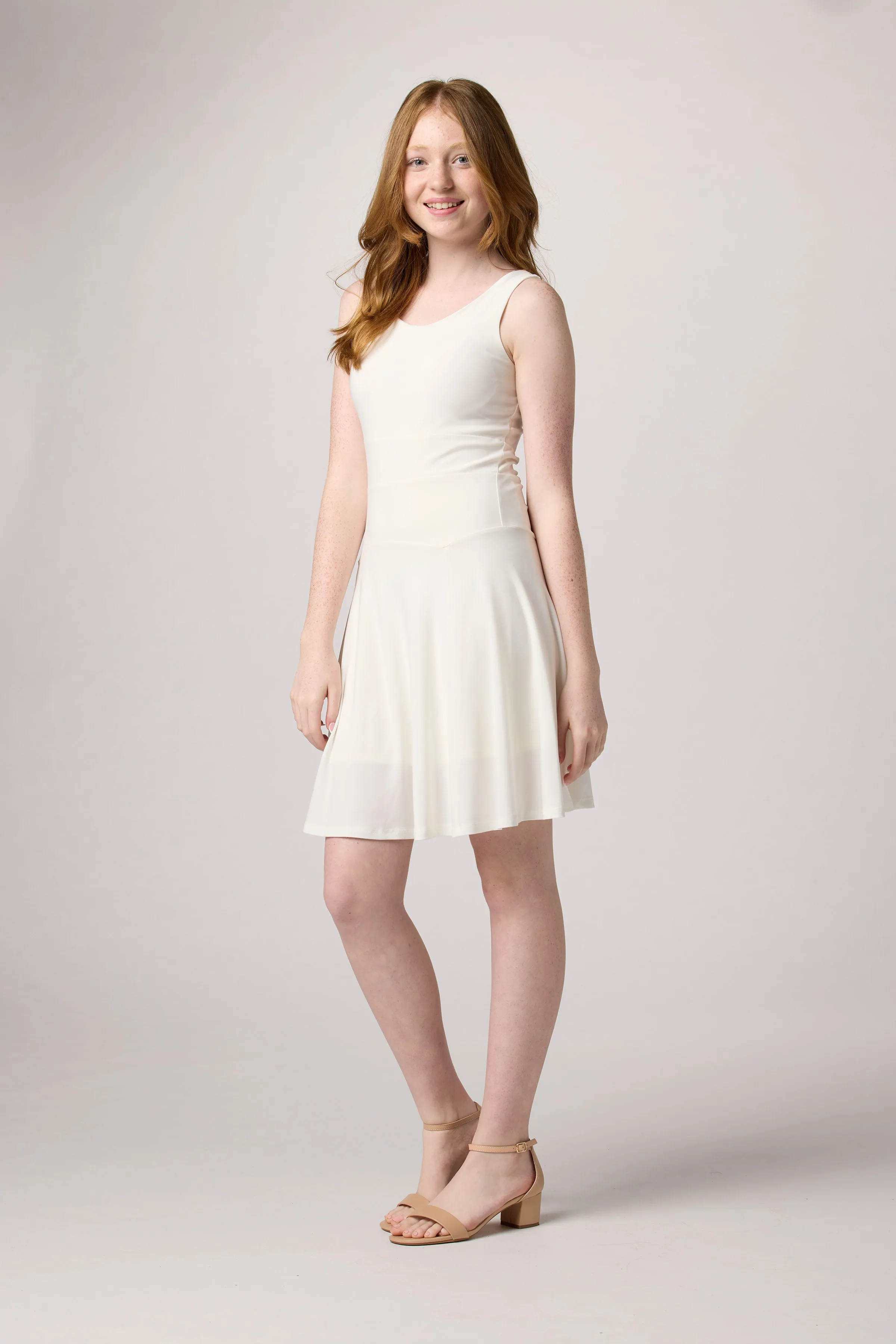 Skater Dress in Ivory sold by Un Deux Trois