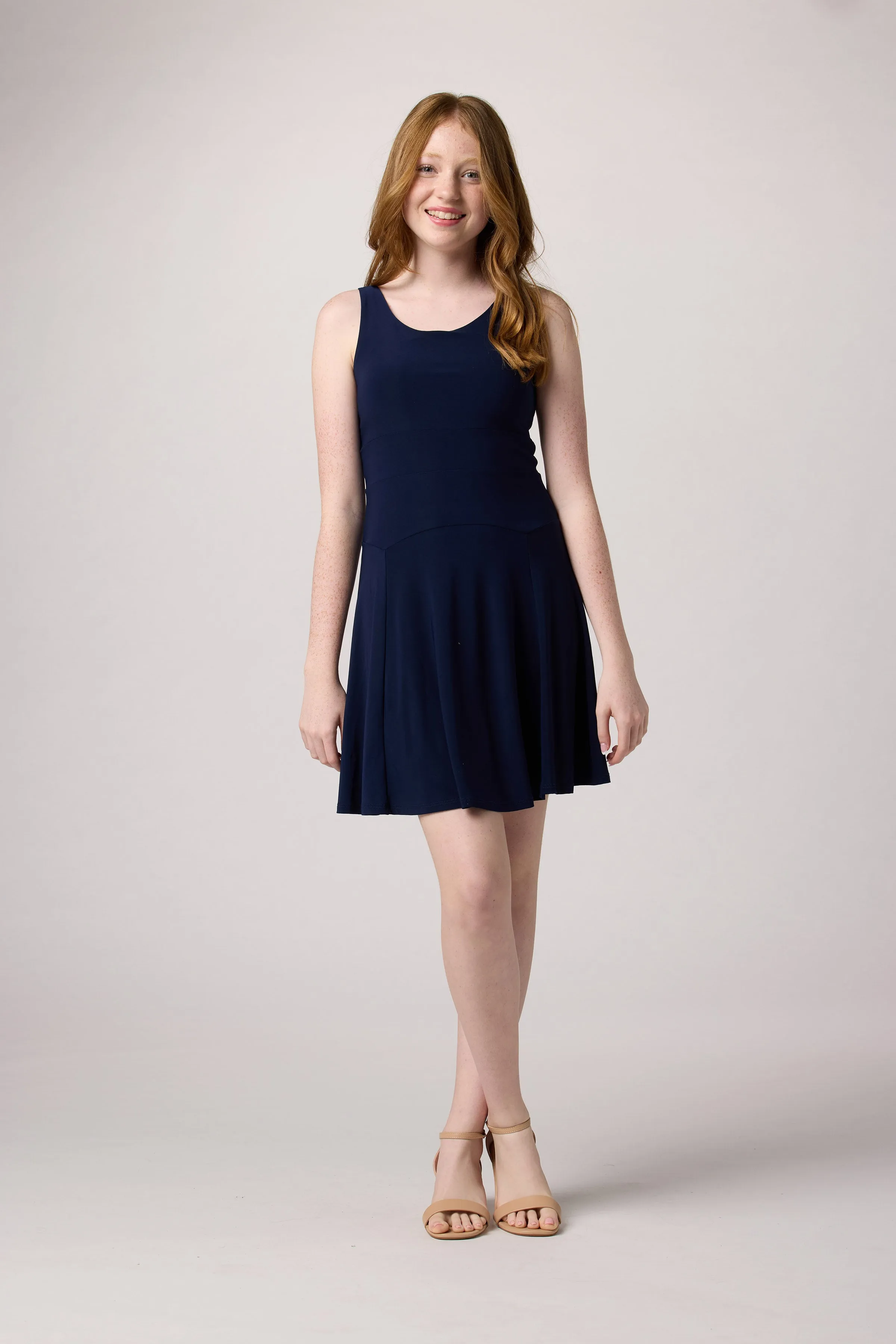 Skater Dress in Navy sold by Un Deux Trois