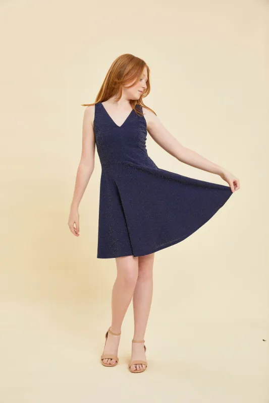V-Skater Dress in Glitter sold by Un Deux Trois