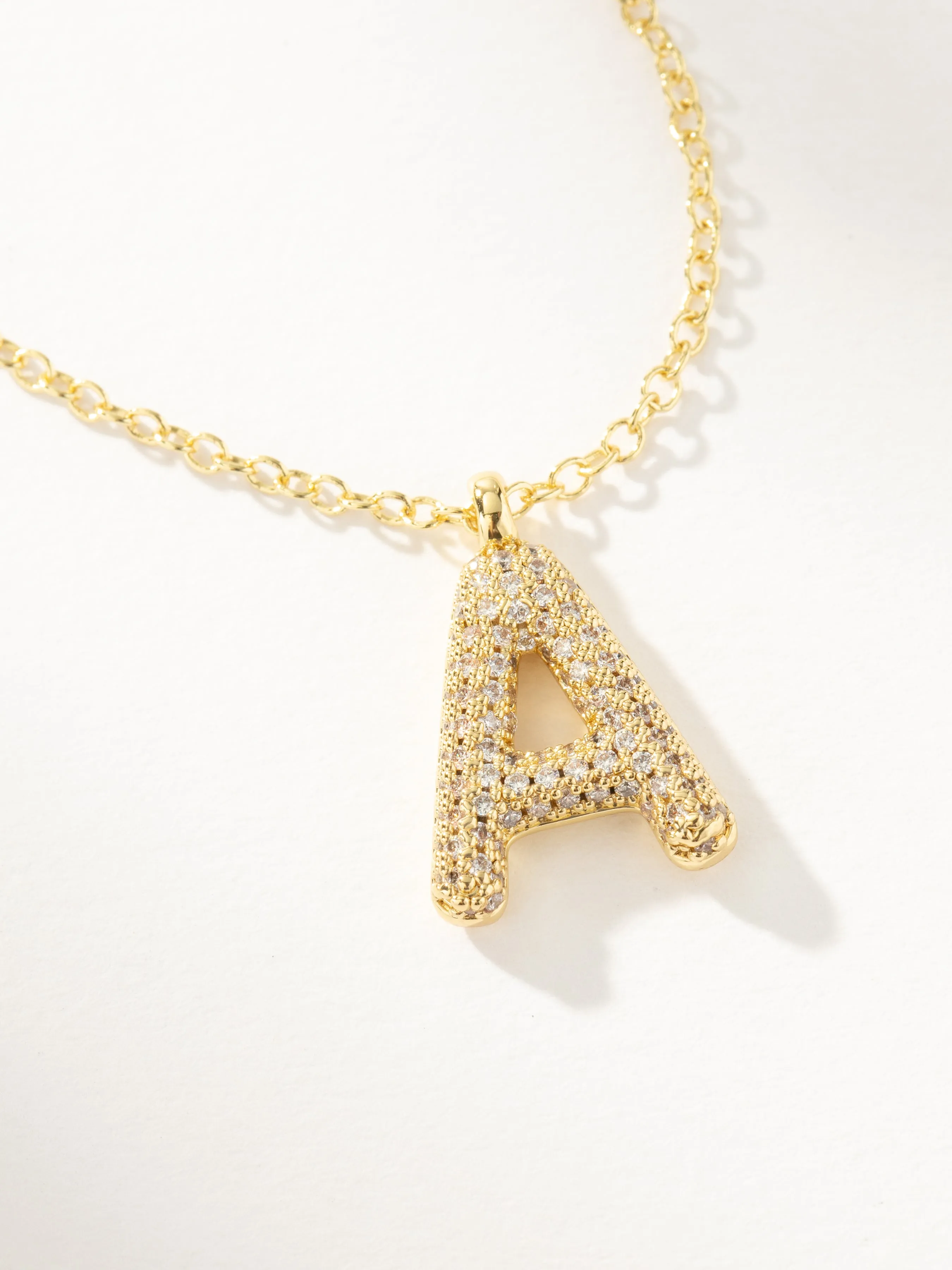 Pavé Bubble Letter Necklace 2.0 sold by Uncommon James product image thumbnail 2