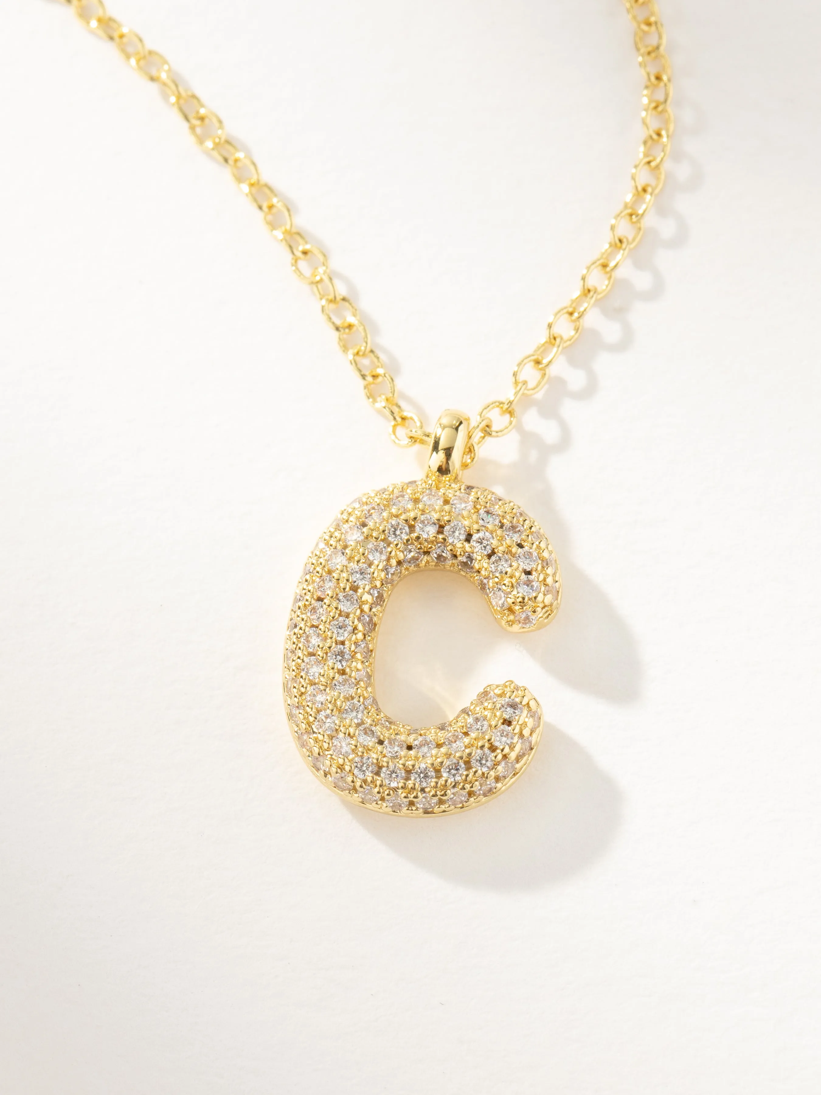 Pavé Bubble Letter Necklace 2.0 sold by Uncommon James product image thumbnail 4