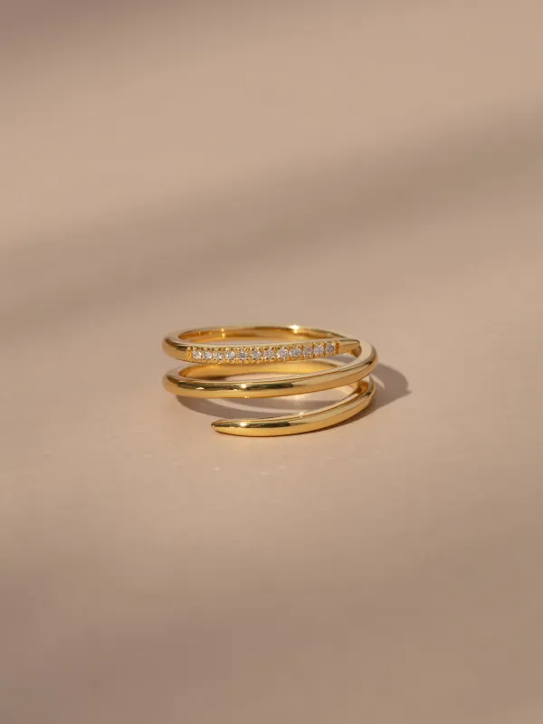 Vermeil Minimal Glam Spiral Ring sold by Uncommon James