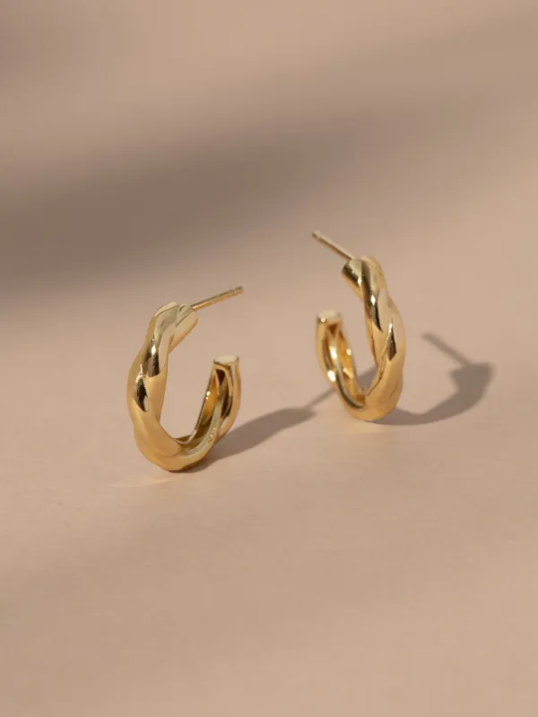Vermeil Twisted Hoop Earrings sold by Uncommon James