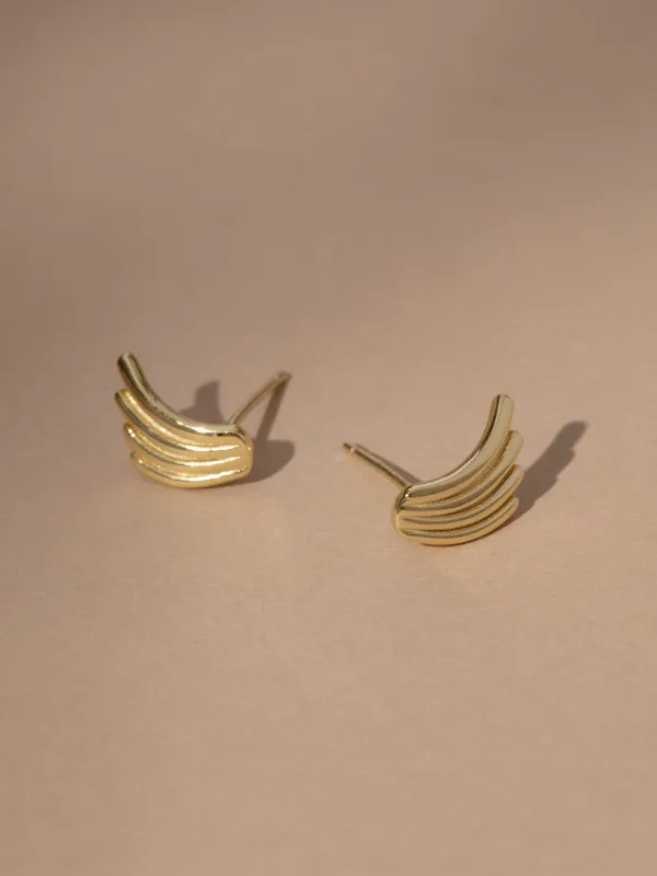 Vermeil Wing Stud Earrings made by Uncommon James