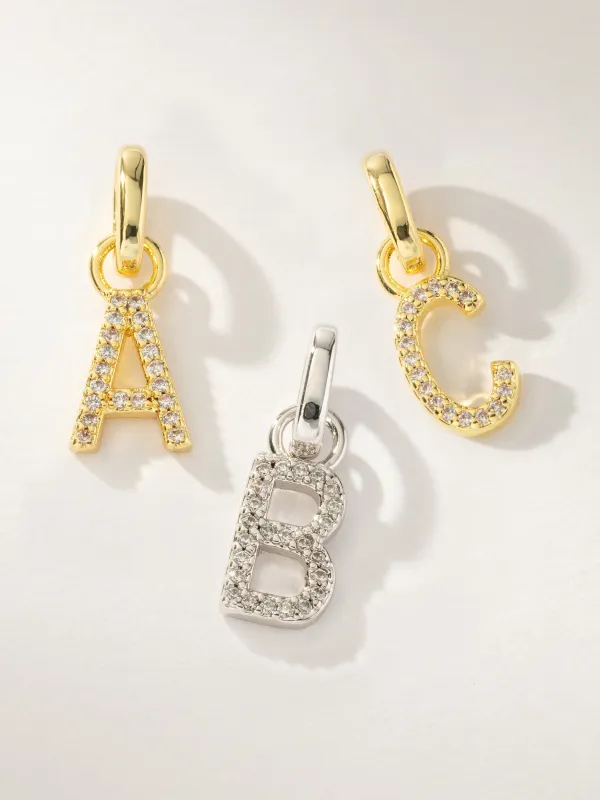 Pavé Letter Charm sold by Uncommon James