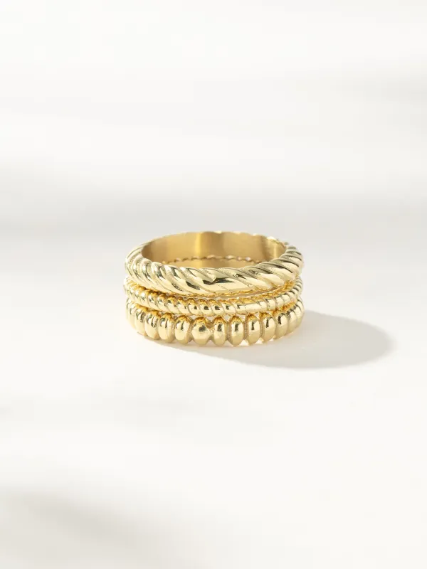 On The Move Ring Stack (Set of 3) made by Uncommon James