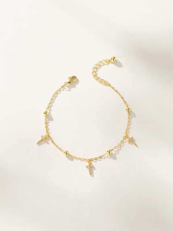 Higher Shine Cross and Chain Bracelet made by Uncommon James