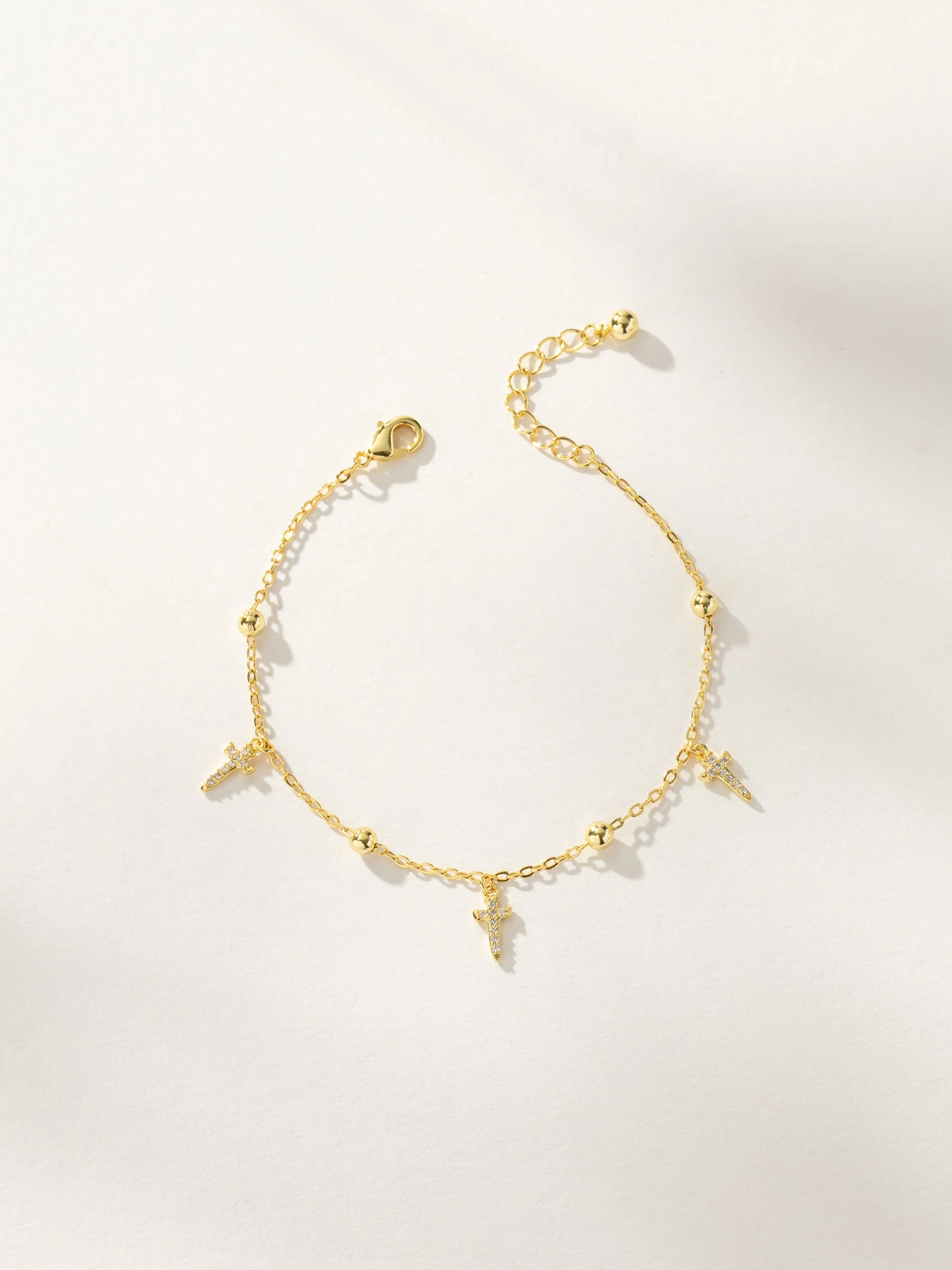 Higher Shine Cross and Chain Bracelet sold by Uncommon James