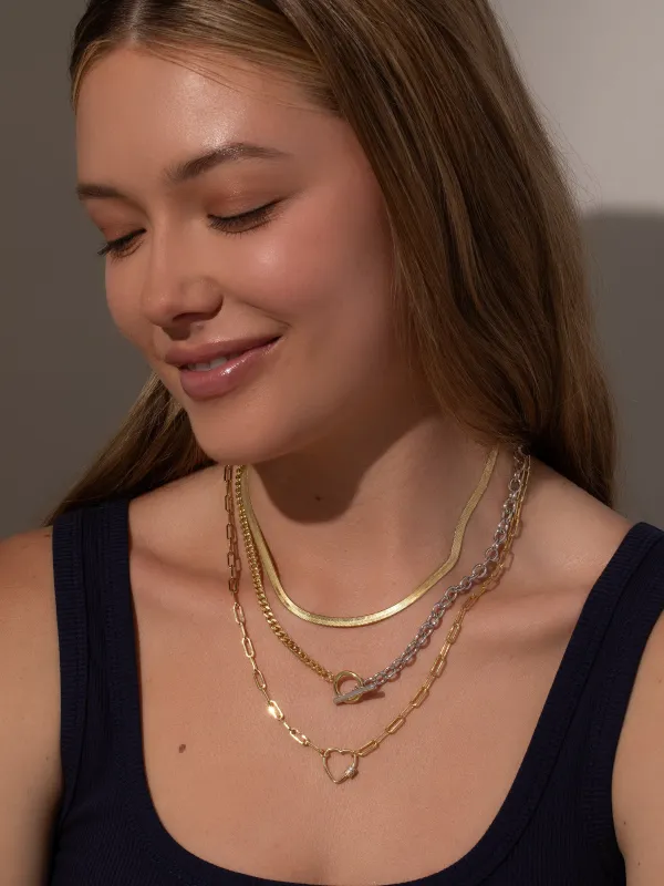 Mixed Metal Lover Necklace Stack sold by Uncommon James