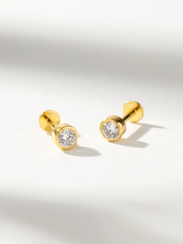 Solo Diamond Flat Back Earring sold by Uncommon James