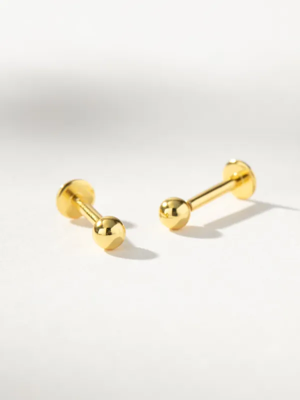 Ball Flat Back Earring made by Uncommon James