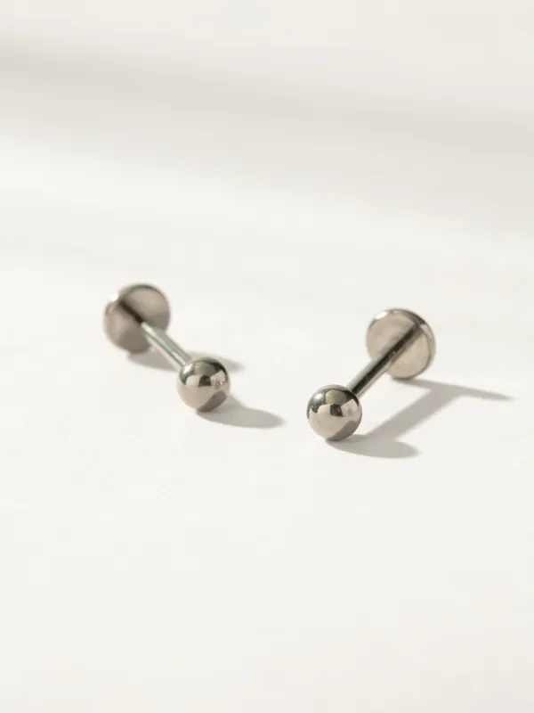Titanium Ball Flat Back Earring sold by Uncommon James