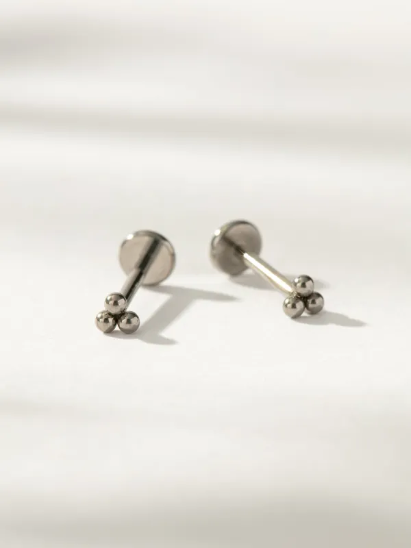 Titanium Trio Flat Back Earring sold by Uncommon James