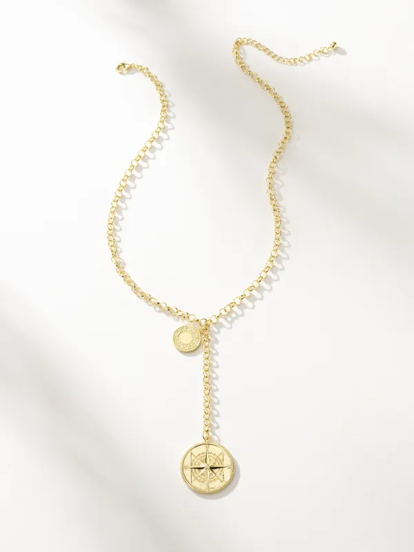 Compass Lariat Necklace made by Uncommon James