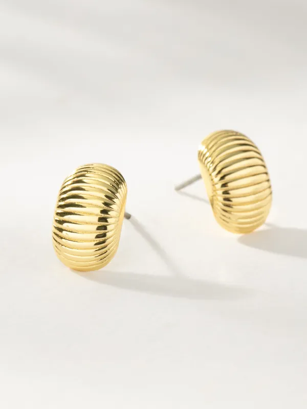 Status Symbol Ribbed Earrings made by Uncommon James